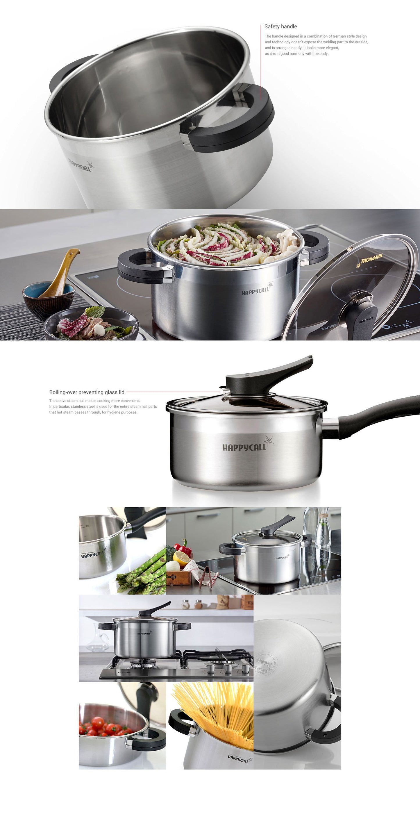 Happycall 3-PLY Clad Stainless Steel Saucepan - 16cm (1.5L)