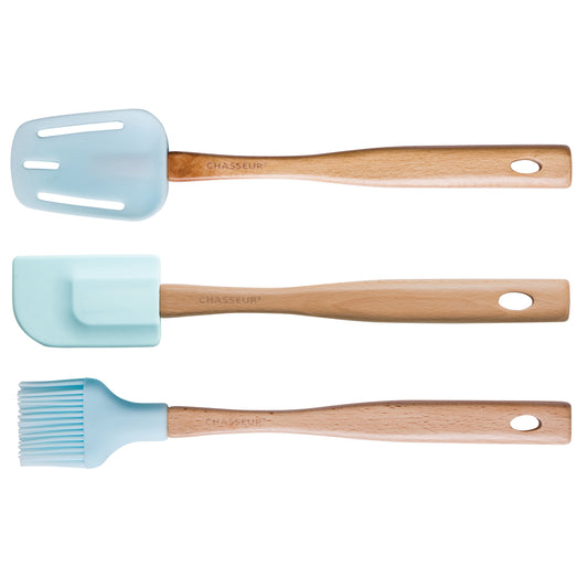 Chasseur Spatula Brush Spoon Set- Duck Egg Blue