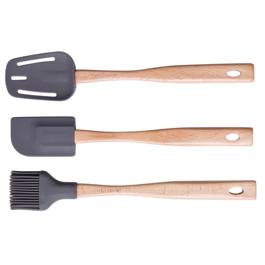 Chasseur Spatula Brush Spoon Set- Caviar