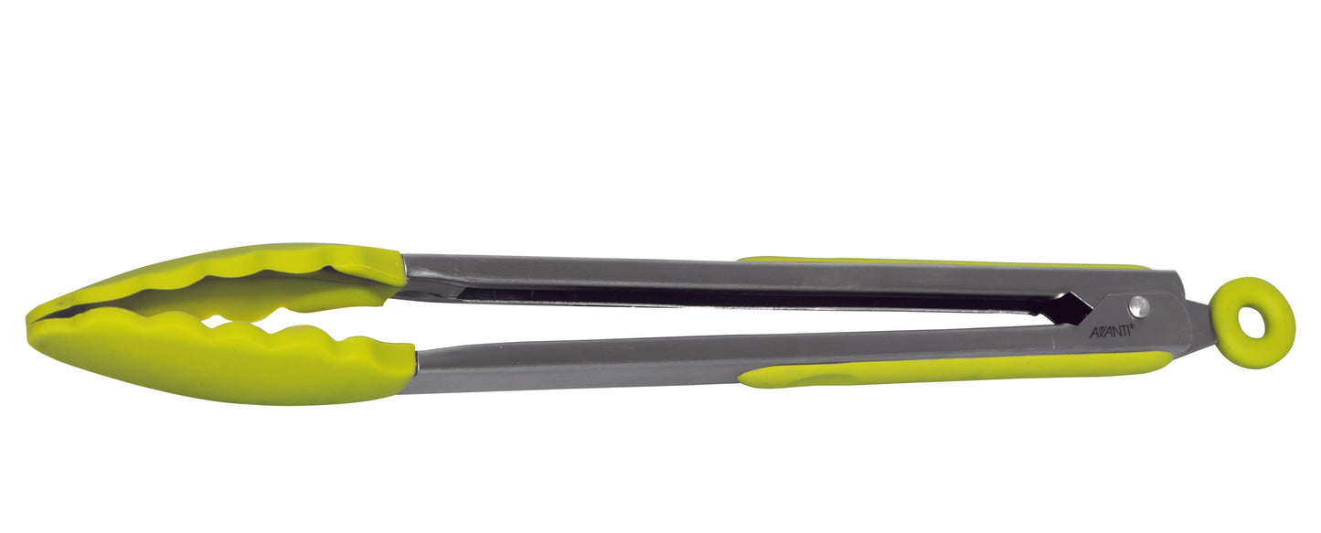 Avanti Silicone SS Tongs 30cm Green