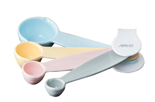 Avanti Ribbed Measuring Spoons- Pastel