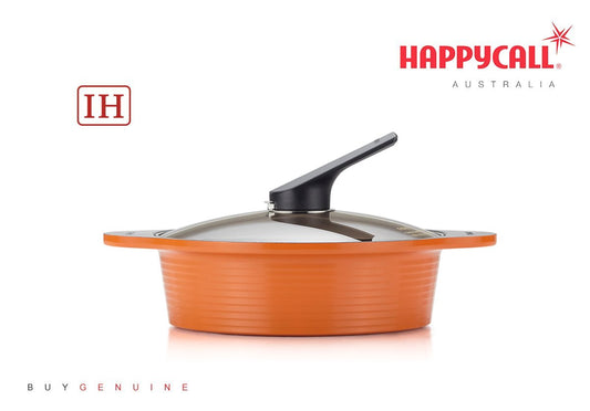 Happycall IH Alumite Ceramic Pot - 24cm Low Orange (2.8L)