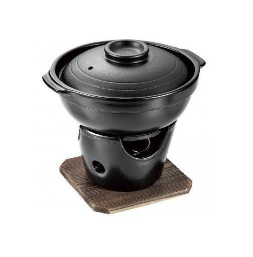 Pearl Life Metal Wagokoro Kaishi Ceramic Irori Pot with Stove 1L