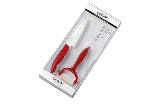 Kyocera Ceramic 11cm Utility Knife & Peeler Set